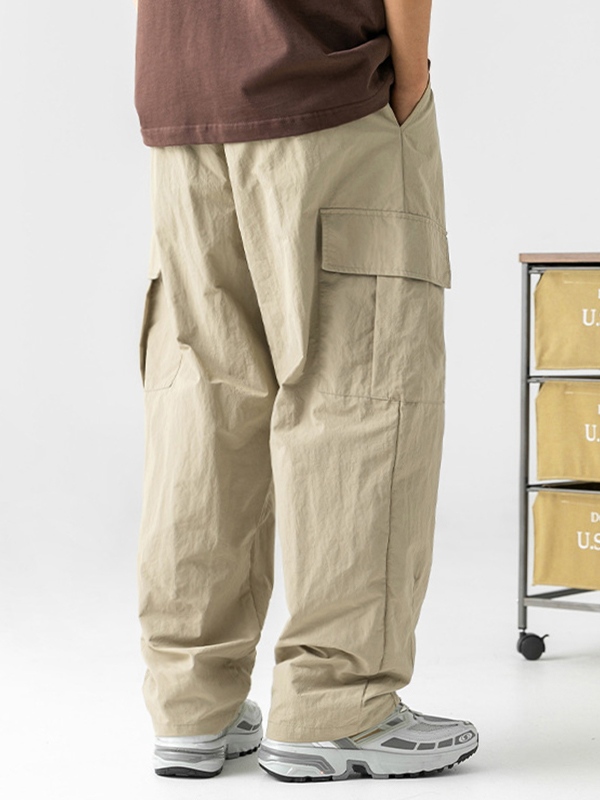 Pantalones cargo casuales de corte holgado para hombre-1
