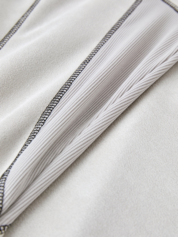 Camiseta de manga larga con empalme y detalle de puntada desgastada para hombre-3