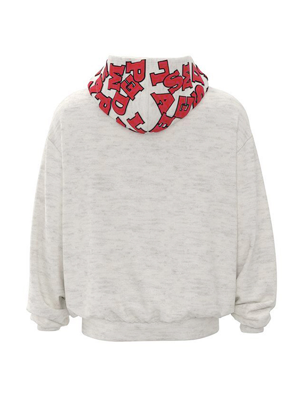Sudadera con capucha extragrande con estampado de letras y bordado para hombre-3