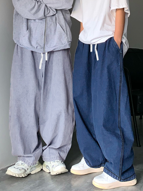 Vaqueros sueltos estilo skater vintage para hombre-1