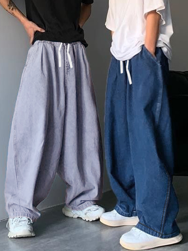 Vaqueros sueltos estilo skater vintage para hombre-3