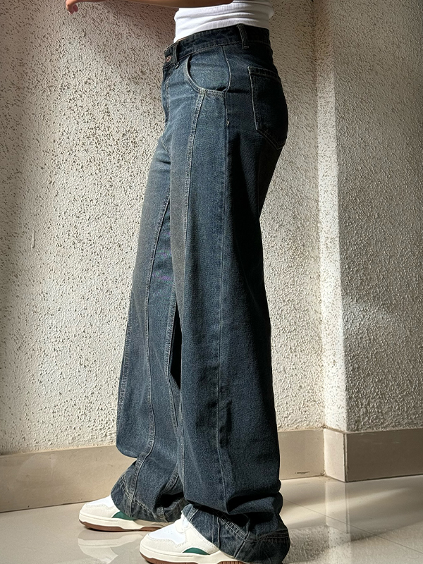 Vaqueros boyfriend con doble personalidad-1