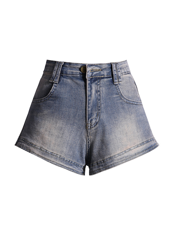 Shorts vaqueros holgados de pierna ancha de verano-4