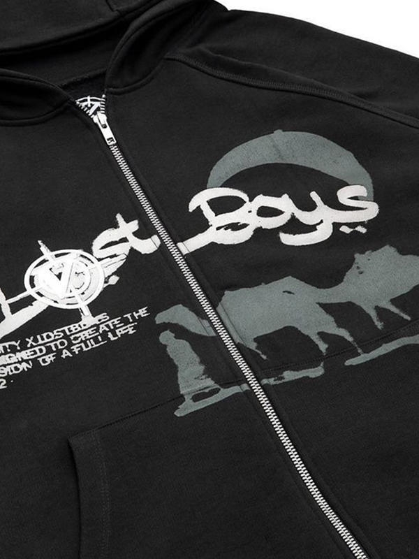 Sudadera con capucha extragrande con estampado de camello para hombre-2