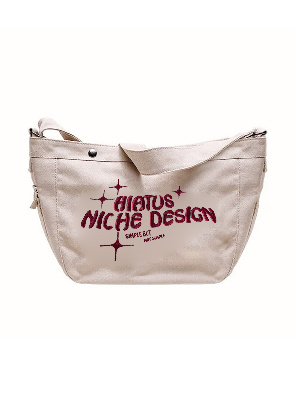 Bandolera grande de lona bordada-4