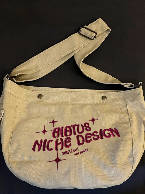 Bandolera grande de lona bordada-3