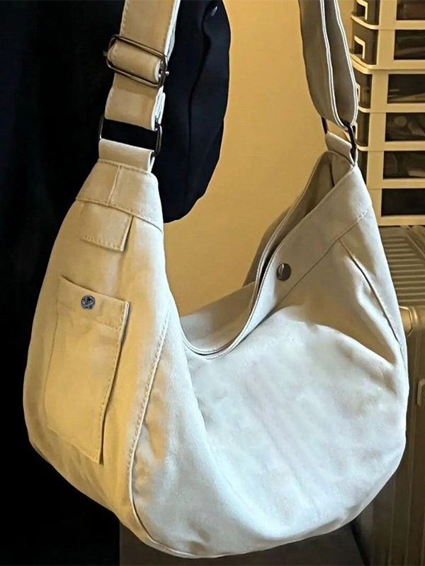 Bandolera grande de lona bordada-1