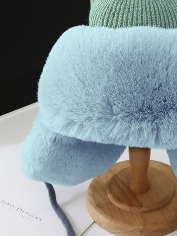 Sombrero de cazador difuso de punto cálido-1