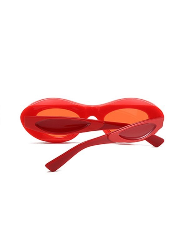 Gafas de sol estilo ojo de gato gruesas en contraste-3