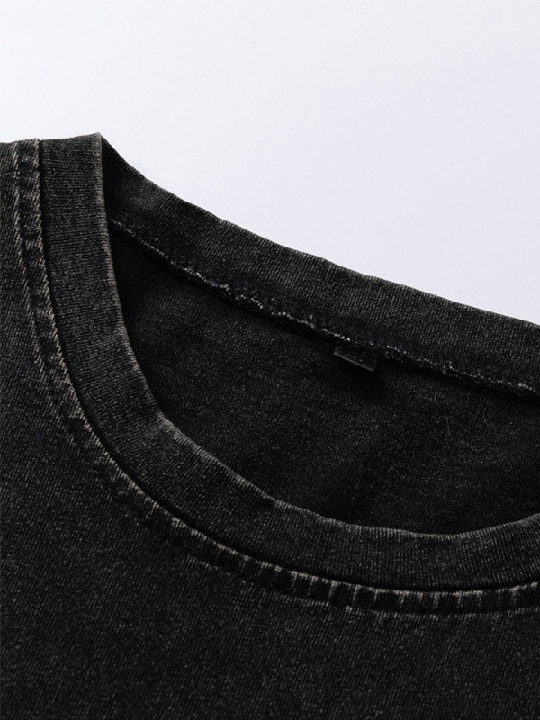 Chaleco de hombre con gráfico de cruz vintage lavado-3