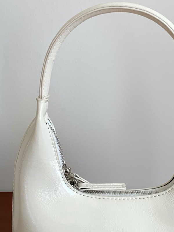 Bolso de hombro francés versátil de color sólido-1